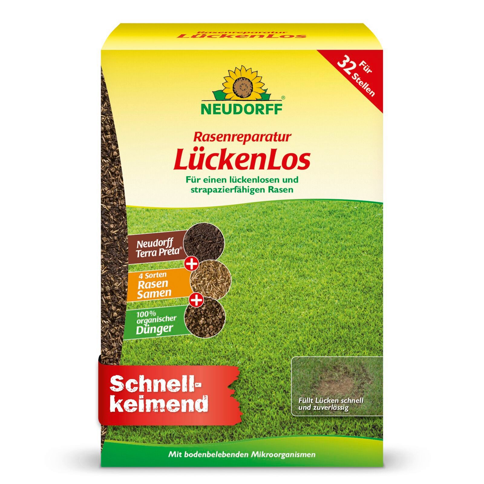 Neudorff Gartenpflege-Set Rasenreparatur Lückenlos, 2,5 kg