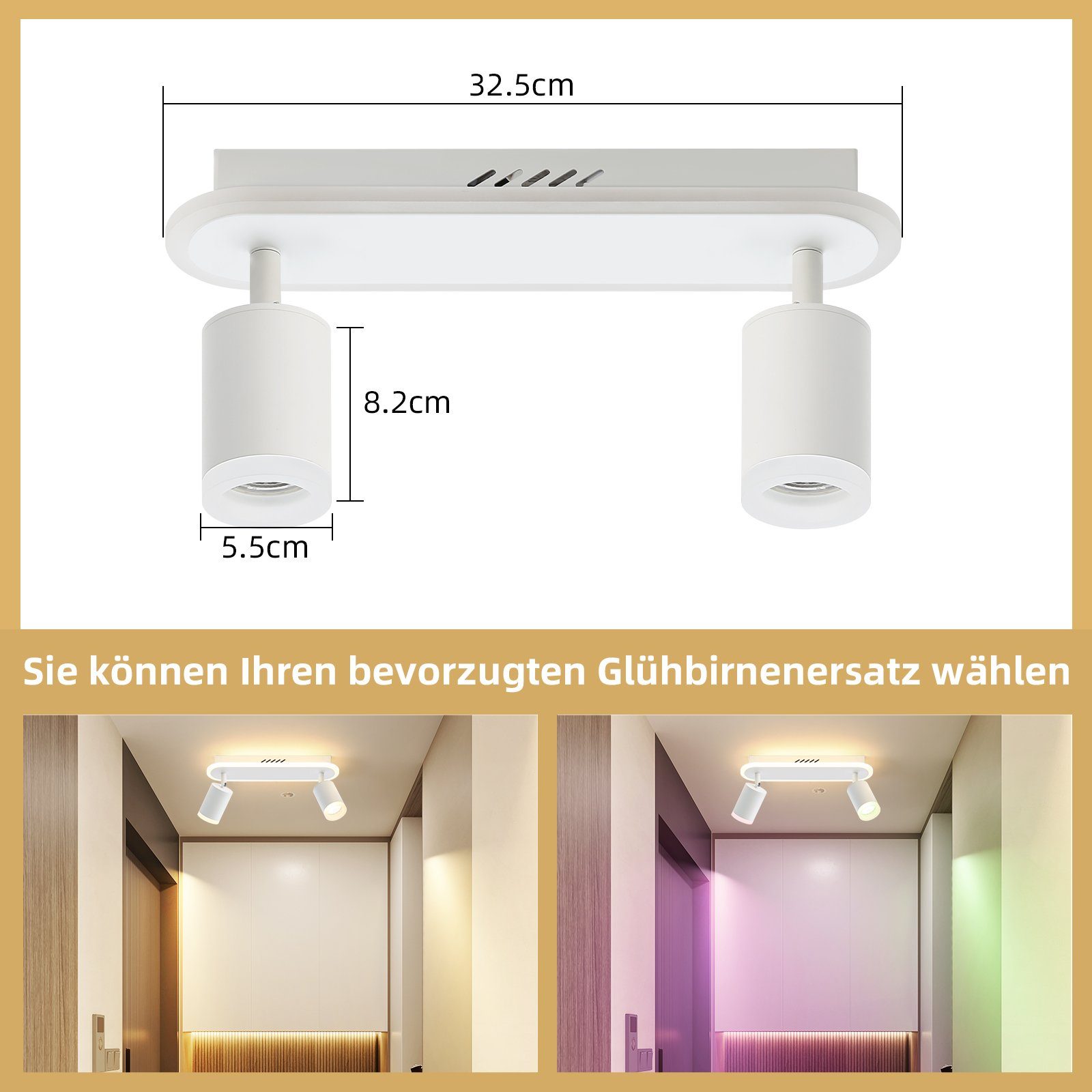 ZMH Deckenstrahler 4 Flammig - Deckenleuchte günstig online kaufen