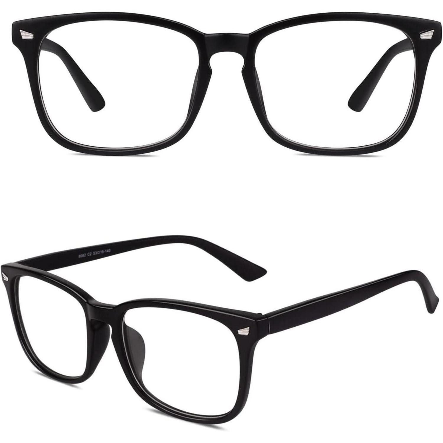 Brillengestell Brille Hornbrille UV400 Matt-schwarz