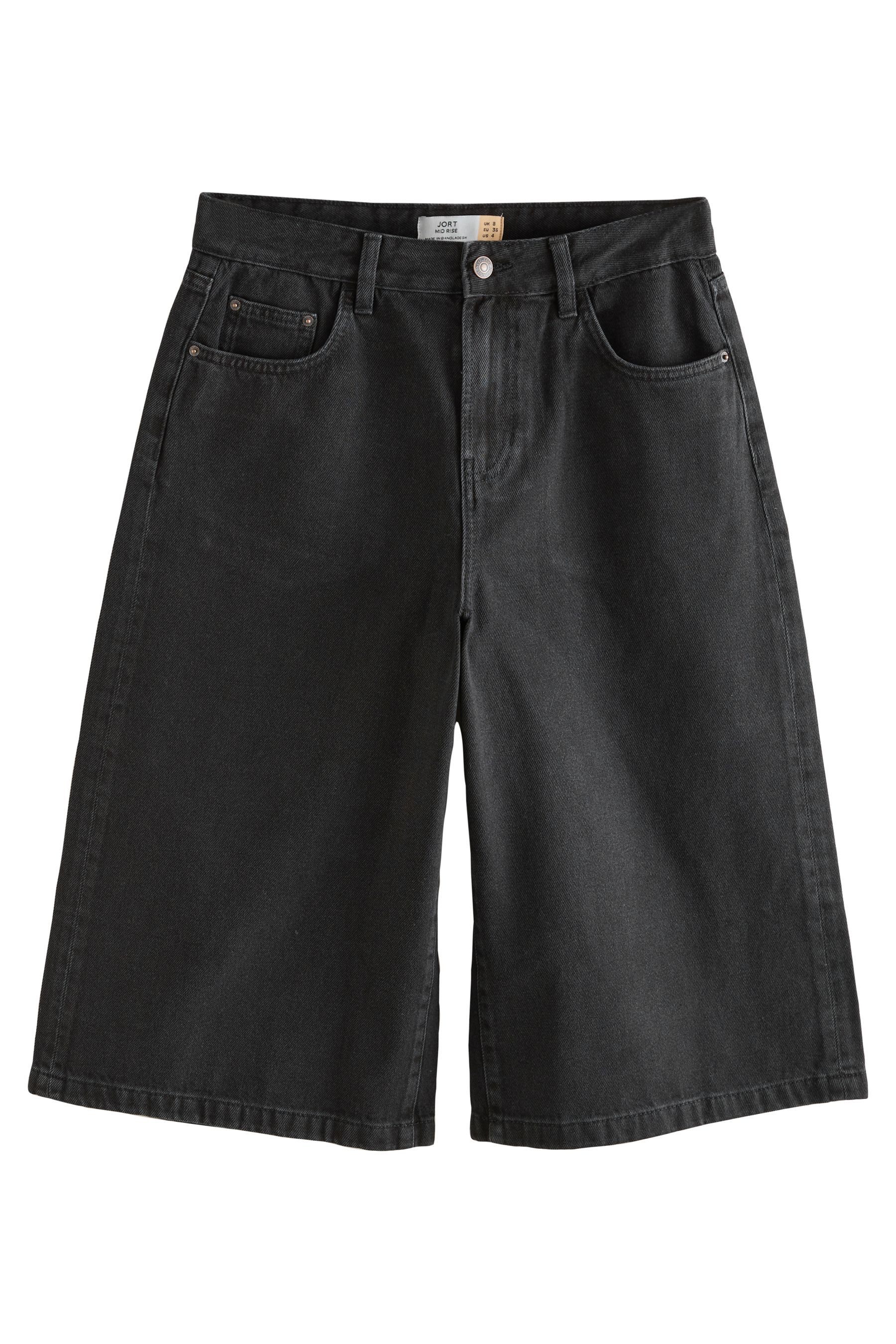 Next Jeansshorts Lange Denim-Shorts/Jorts in Sanduhren-Form günstig online kaufen