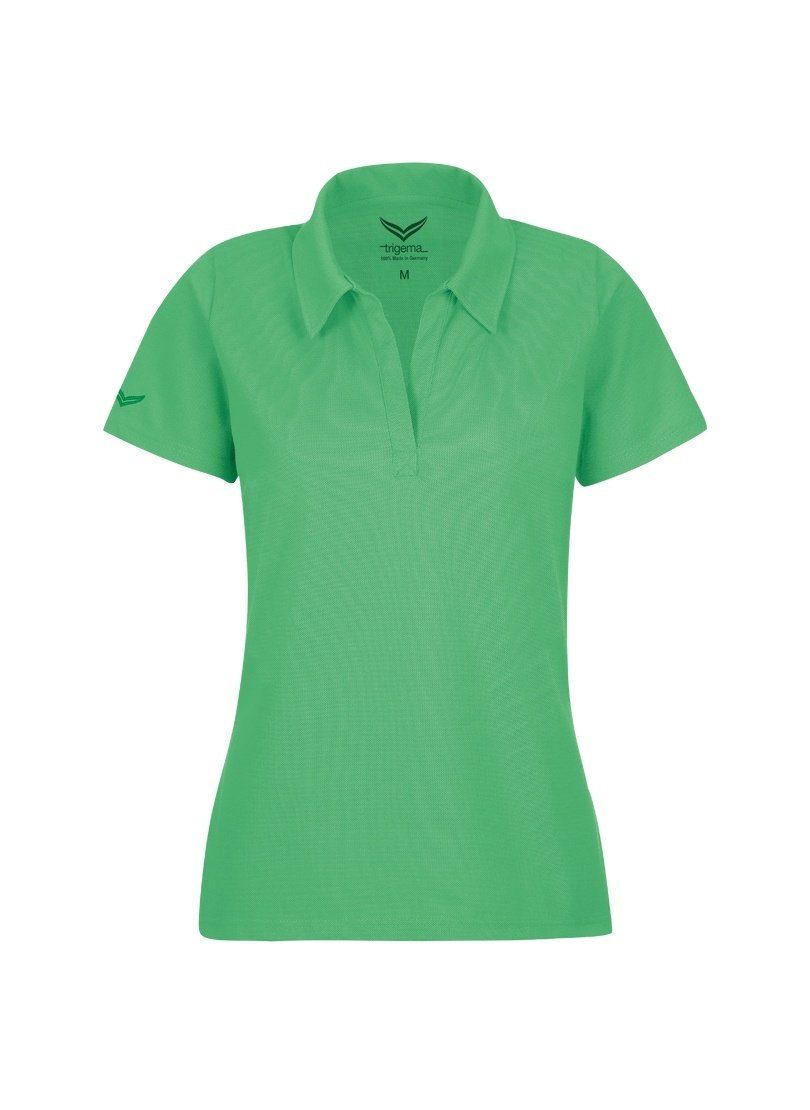 TRIGEMA ohne Trigema Knopfleiste Poloshirt waldmeister Poloshirt