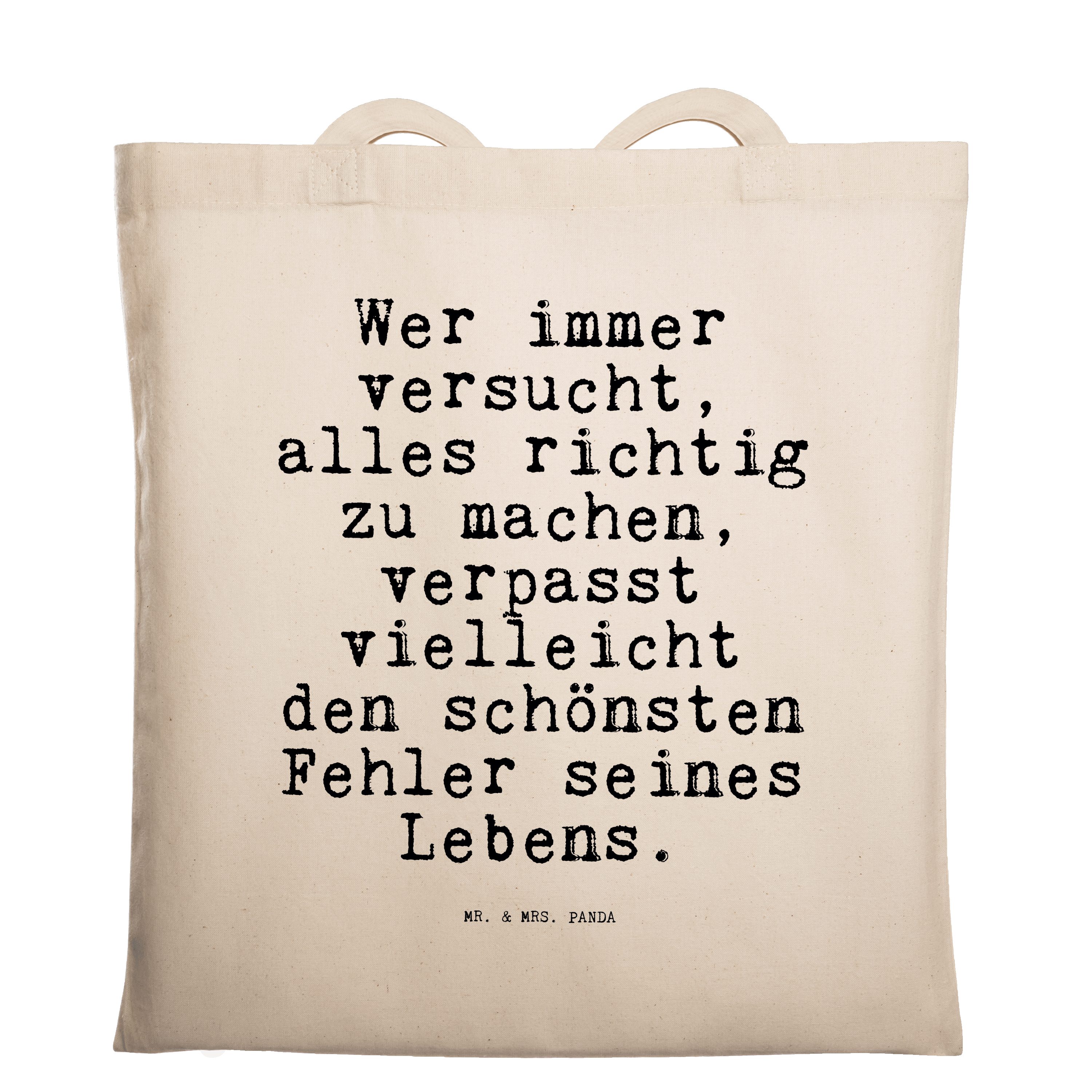 Mr. & Mrs. Panda Tragetasche »Wer immer versucht, alles