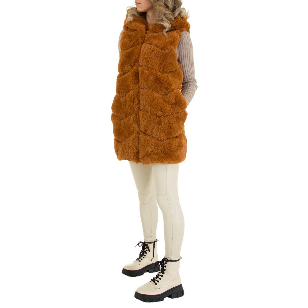 Ital-Design Fellimitatweste Damen Freizeit (87256460) Kapuze günstig online kaufen