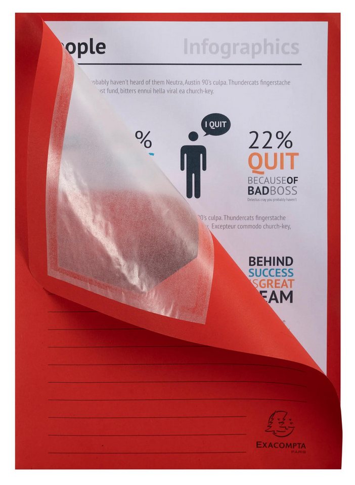 Thumbnail - EXACOMPTA Organisationsmappe 4x Pack 100 Fenstermappen, A4, 160g, plastikfrei - Rot - 50105E, Window folders