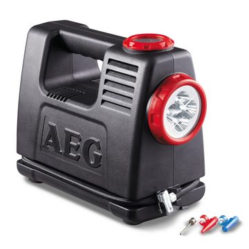 AEG 12V Auto Mini Kompressor Luft Energie-Station Autobatterie-Ladegerät (Anschluss an Kfz Zigarettenanzünder, Stromversorgung mit Akku)