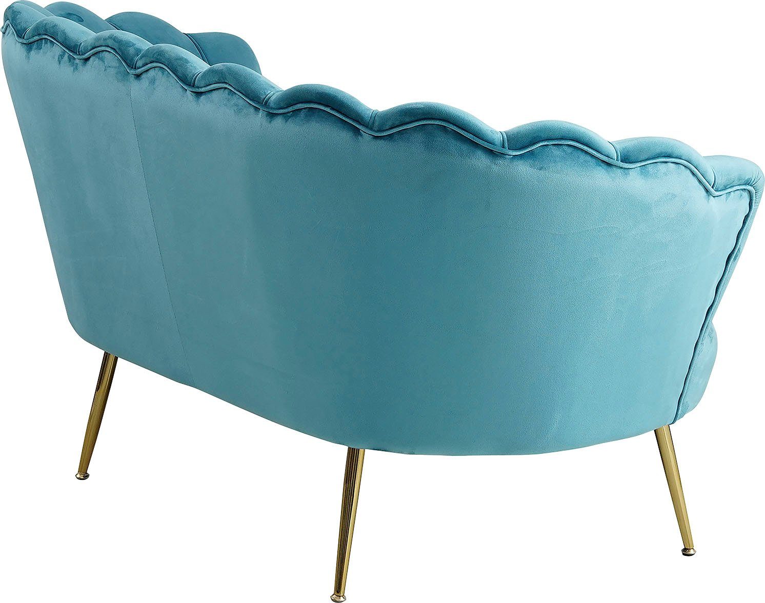 SalesFever 2-Sitzer Clam, Breite 136 extravagantes Muscheldesign, Blau cm