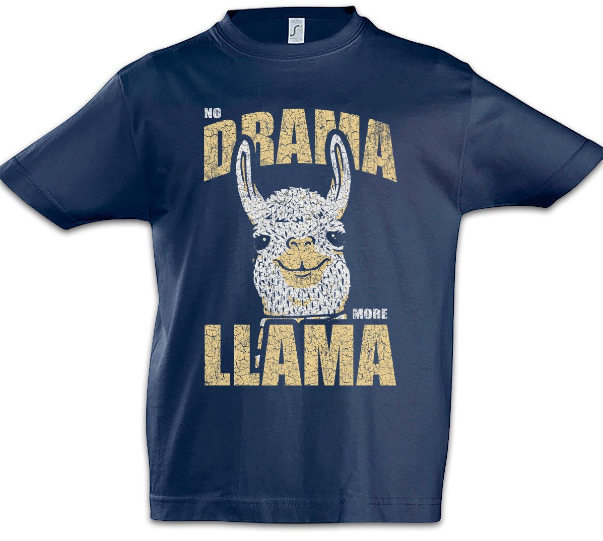 Print-Shirt No Drama More Llama Kinder T-Shirt Lama Entspannung Geek Nerd Kein
