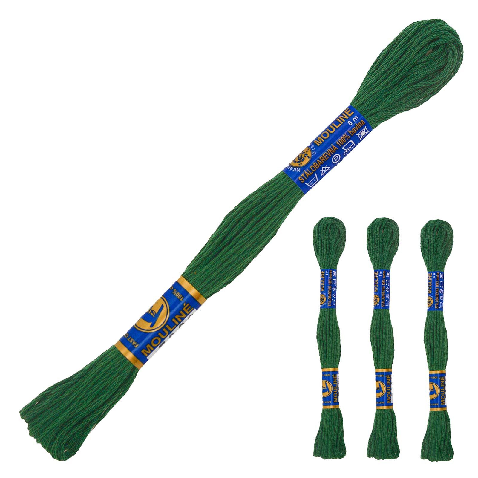 maDDma 3 Docken Stickgarn / Sticktwist Stickgarn, 8 m, 6692 Waldgrün