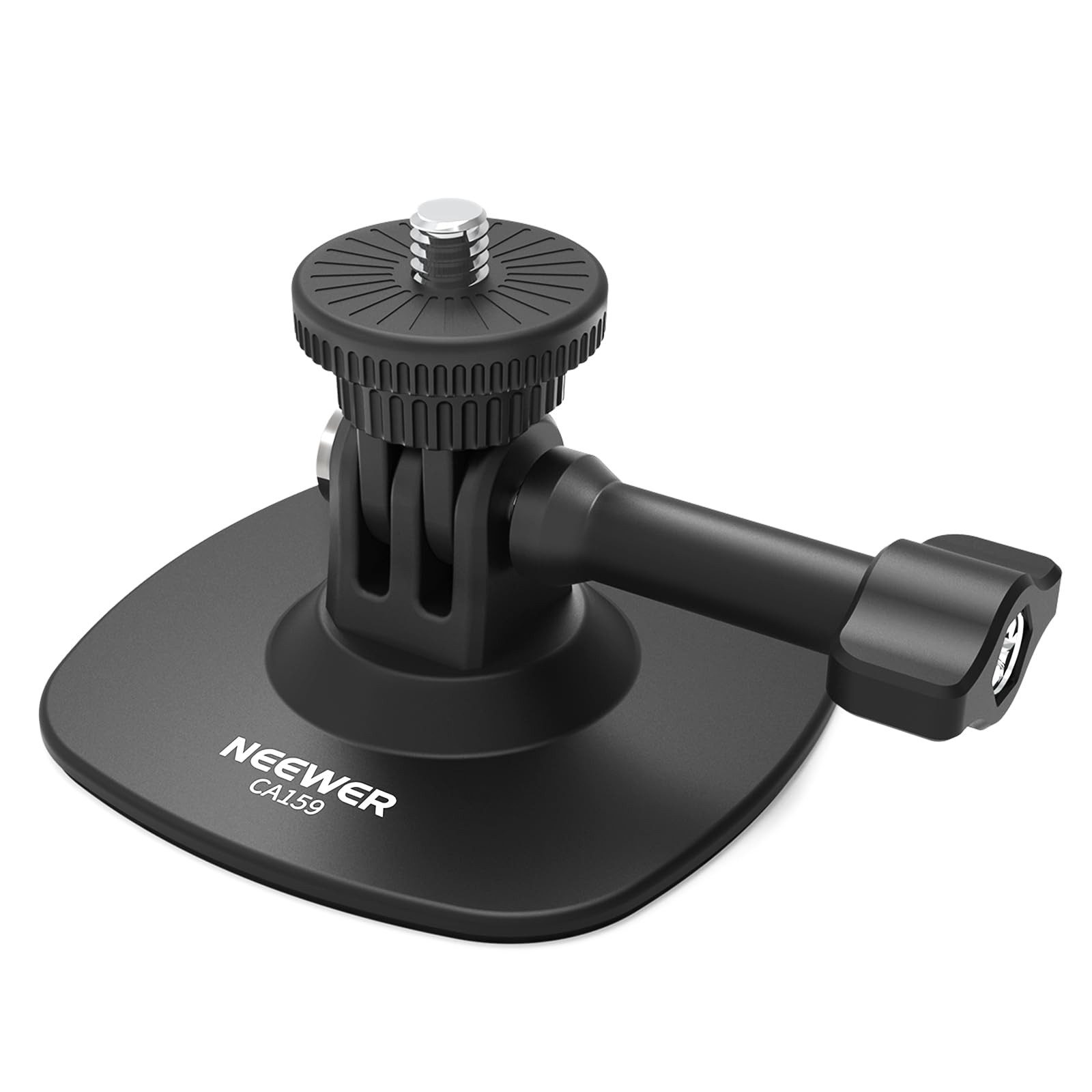 Neewer Action Cam-Halterung CA159 Klebehalterung kompatibel mit Insta 360 GoPro DJI Action Cam, (Packung, 1-tlg., 180° neigbarer Auto Helmhalter Mount Basisadapter für POV Video)