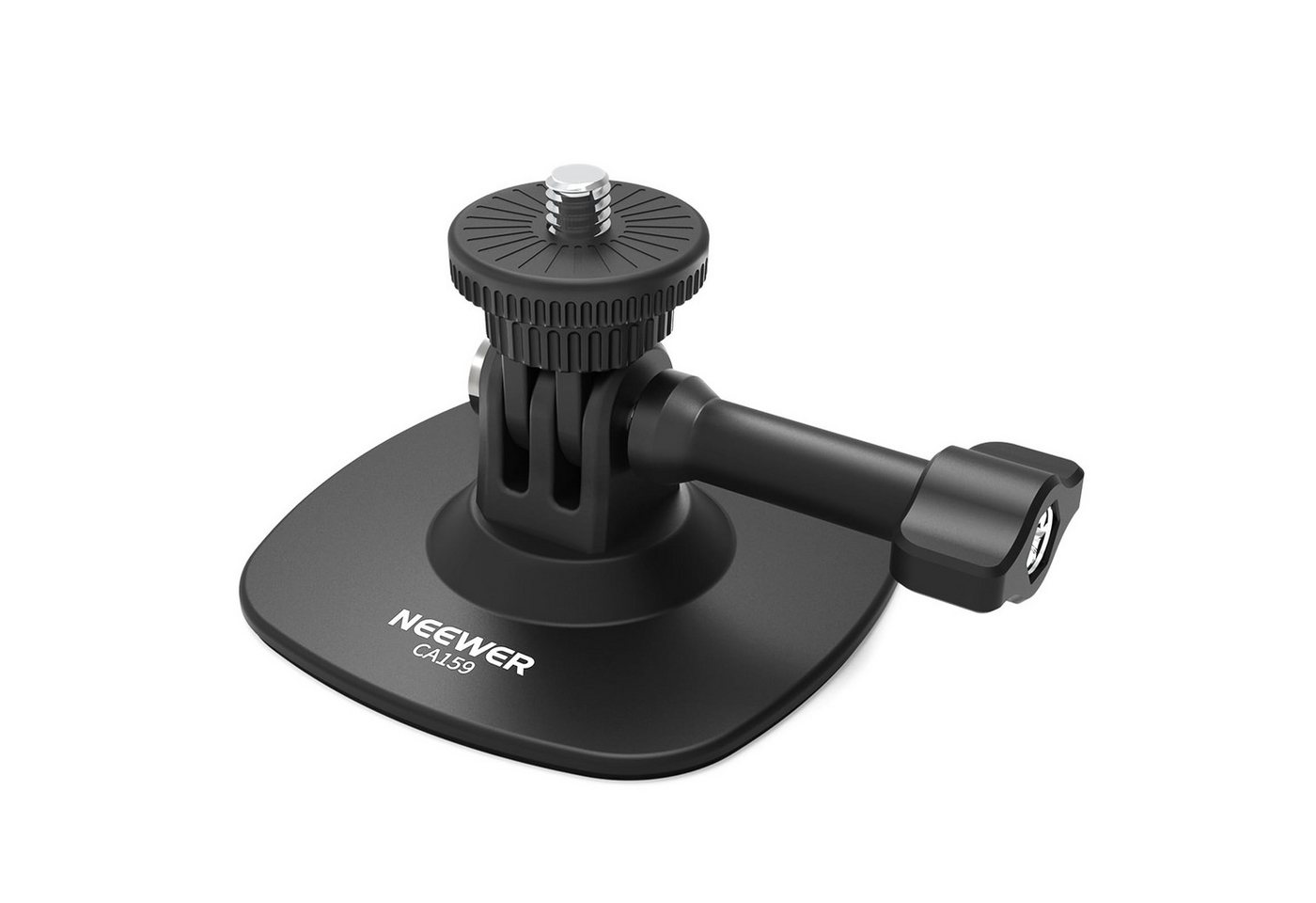Neewer Action Cam-Halterung CA159 Klebehalterung kompatibel mit Insta 360 GoPro DJI Action Cam, (Packung, 1-tlg., 180° neigbarer Auto Helmhalter Mount Basisadapter für POV Video)