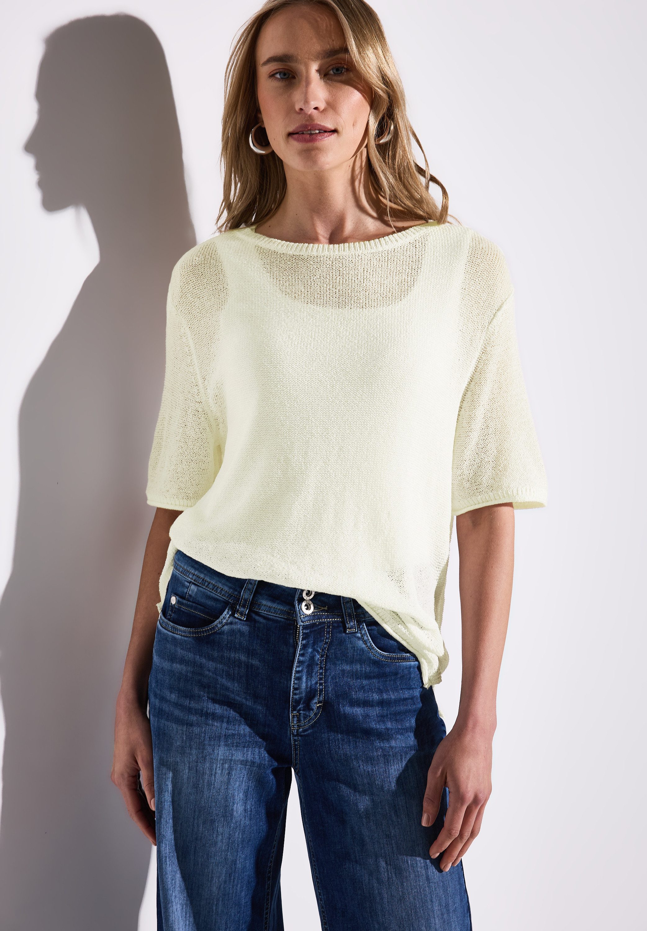 STREET ONE Strickpullover mit seitlichen Schlitzen günstig online kaufen