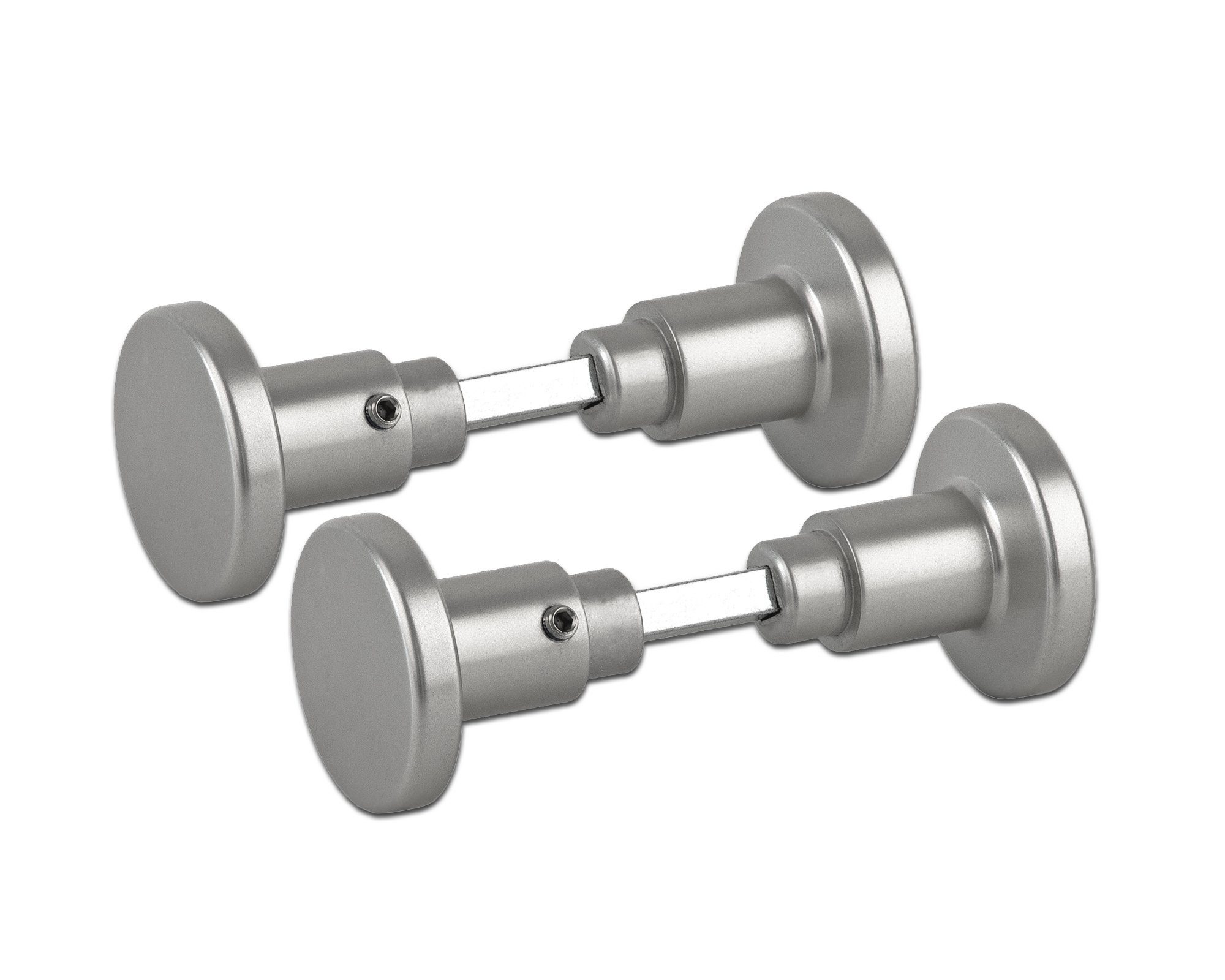 BigDean Türknauf aus Aluminium silber Türbeschlag Drehknopf, Knauf außen, Packung, 2-tlg., Türknauf, Einfacher Türknauf, Katzensicher, Eloxiertes Alumium