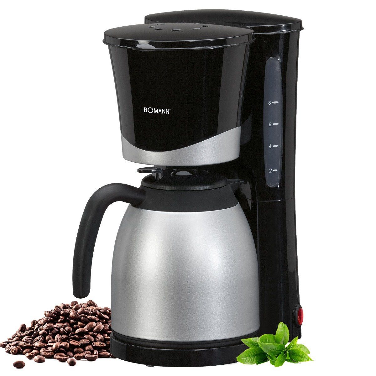BOMANN Filterkaffeemaschine KA 168 CB, Kaffeemaschine mit Thermoskanne, für 8-10 Tassen