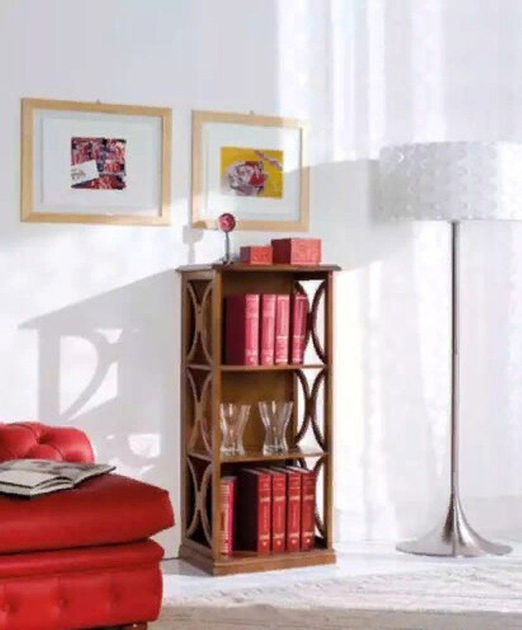 JVmoebel Bücherregal Klassisch Bücherregal Wohnzimmer Schränke Holz Regale Designer, 1-tlg., Made in Italy