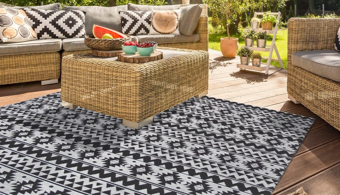 Kayoom Teppich Sunny 210, rechteckig, Höhe: 8 mm, Besonders pflegeleicht. Im Innen- und Außenbereich verwendbar.