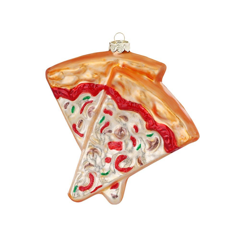 MAGIC by Inge Christbaumschmuck, Christbaumschmuck Glas Pizza - Ecken 11cm
