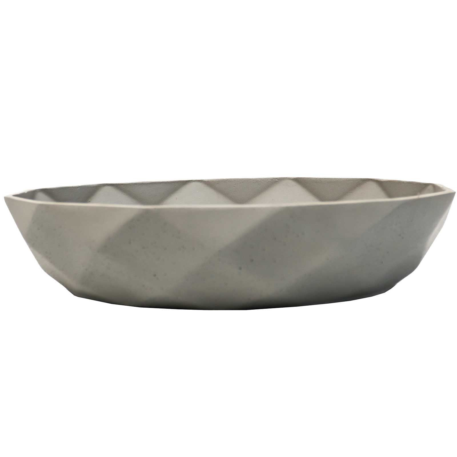 VIVANNO Pflanzschale Fiberglas CAVERO Schale - Stonpoly Mit Muster (1 St), 32x7 cm
