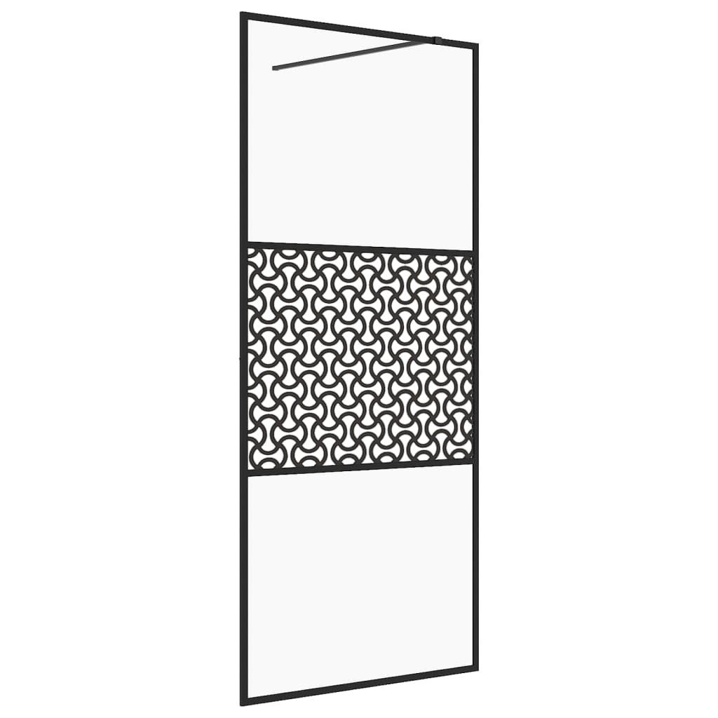 Duschwand Walk In Duschwand für Begehbare Dusche mit Klarem ESG Glas 115x195 cm