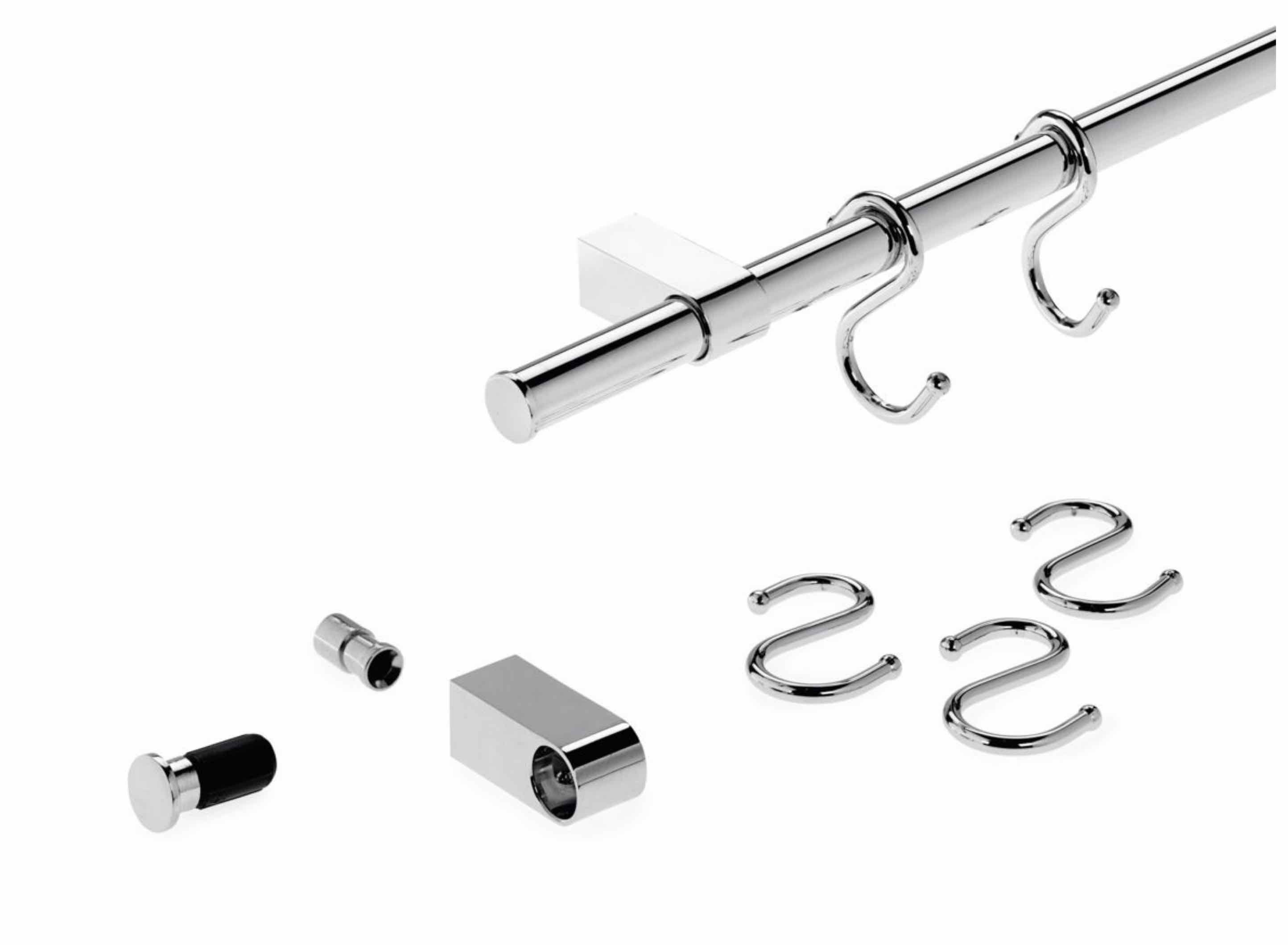 Kesseböhmer Küchenregal Kesseböhmer Linero 16 mm Reling-Set Modern 1200 mm