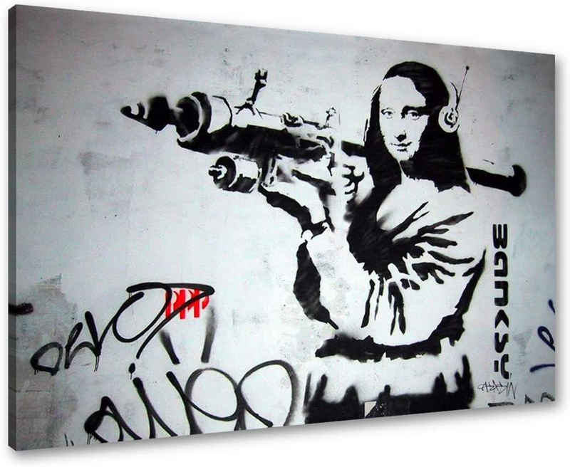 Visario Leinwandbild Wandbild auf Leinwand 80 x 60 cm aufhängfertig von Visario, Banksy72
