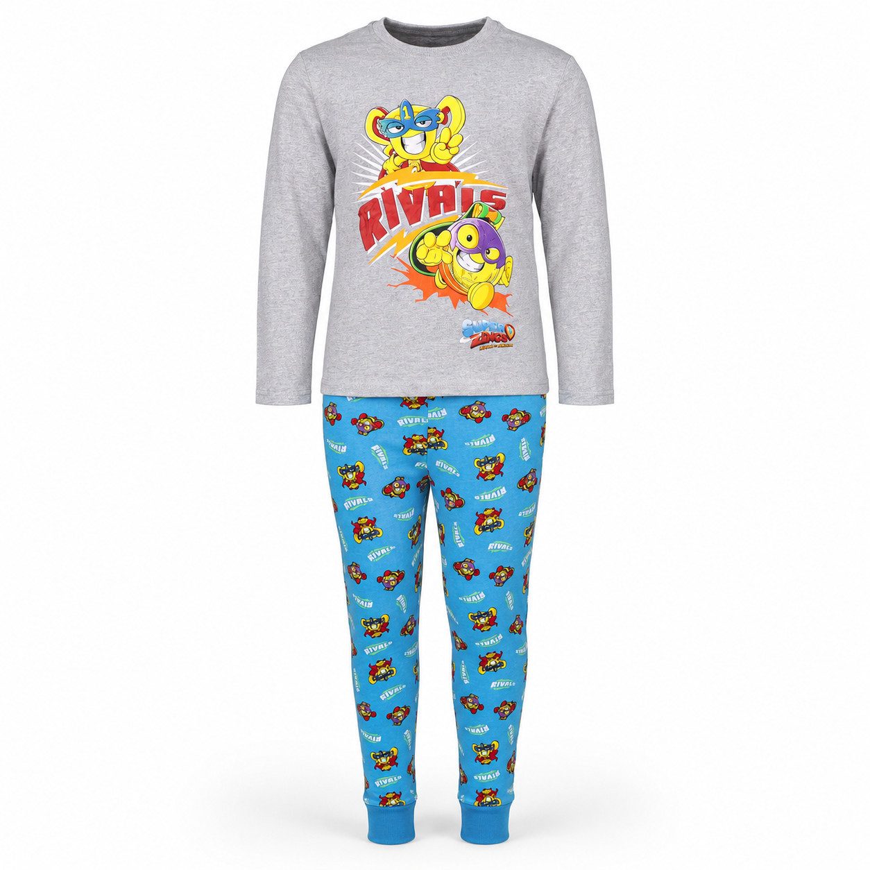 Superzings Schlafanzug Super Zings Rivals Kinder Pyjama Schlafanzug Gr. 98 bis 128, Rot oder Grau