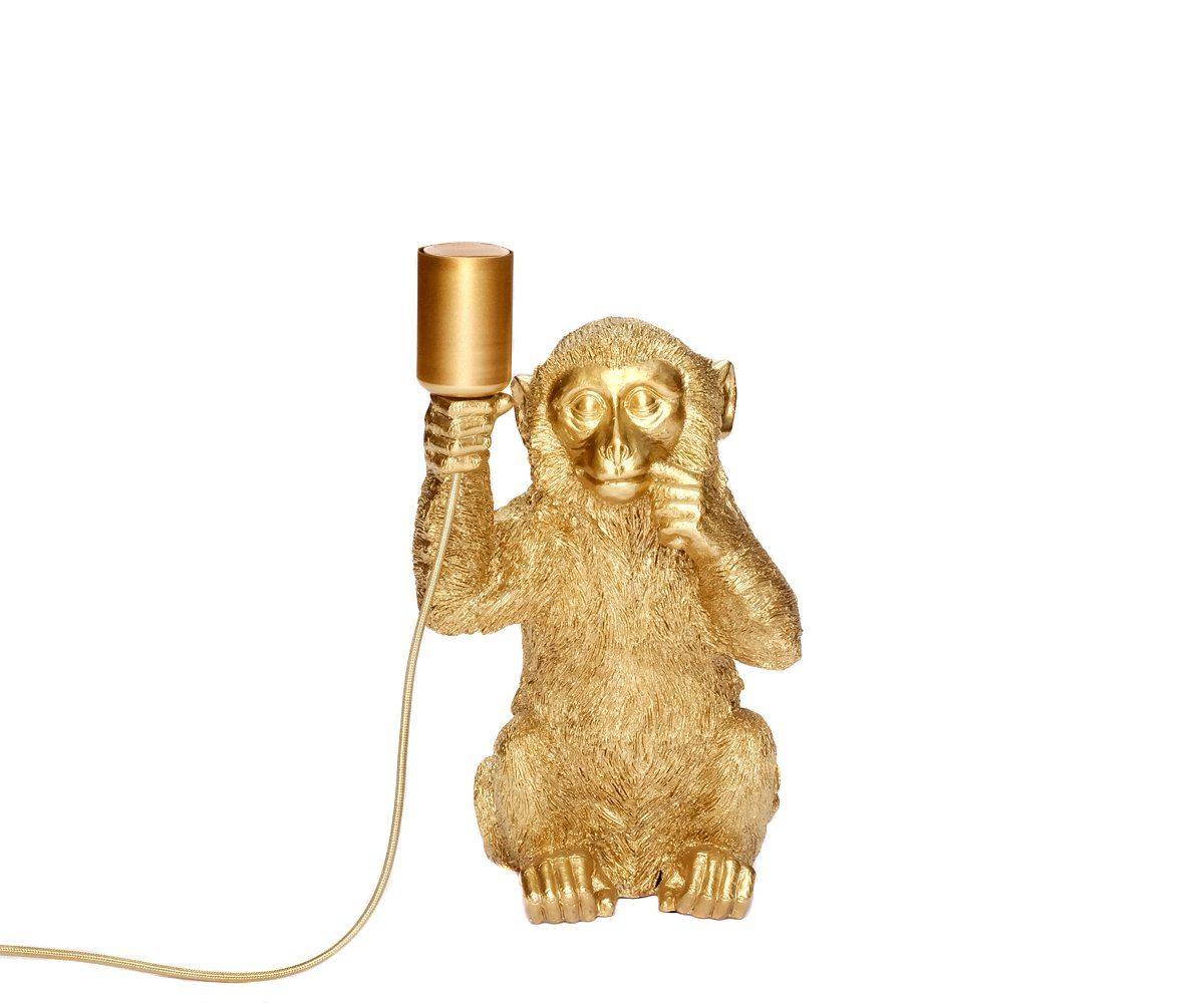Affenleuchte Nachttischlampe Affe Lampe Monkey Tischlampe Tischleuchte Gold Blau 