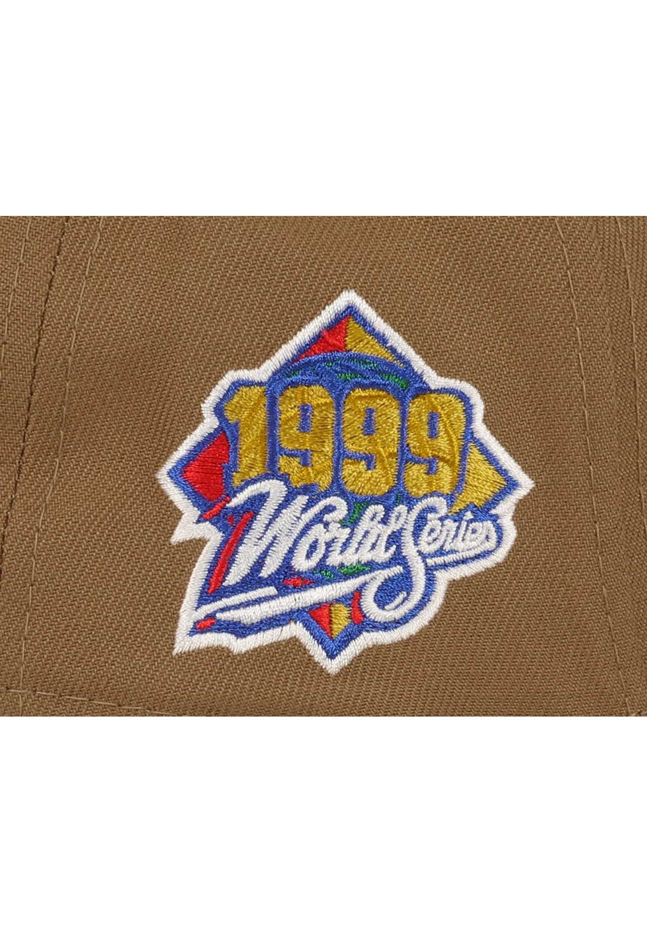 New Era Baseball Cap New York Yankees MLB World Series 1999 Sidepatch Khaki Black Cord 9For (1-St)