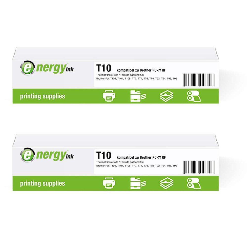 Energy-ink 2 energy ink TTR-Rolle T10 kompatibel zu Brother PC-72 für T104 / T106 Tintenpatrone