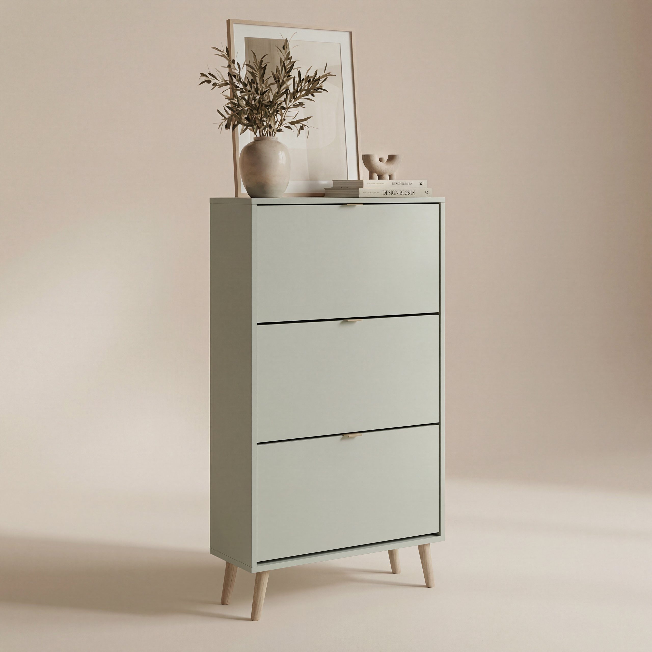 Newroom Schuhschrank Noxon Schuhschrank Pastel Grün modern Schuhkipper Schuhregal Flur Schuhm...