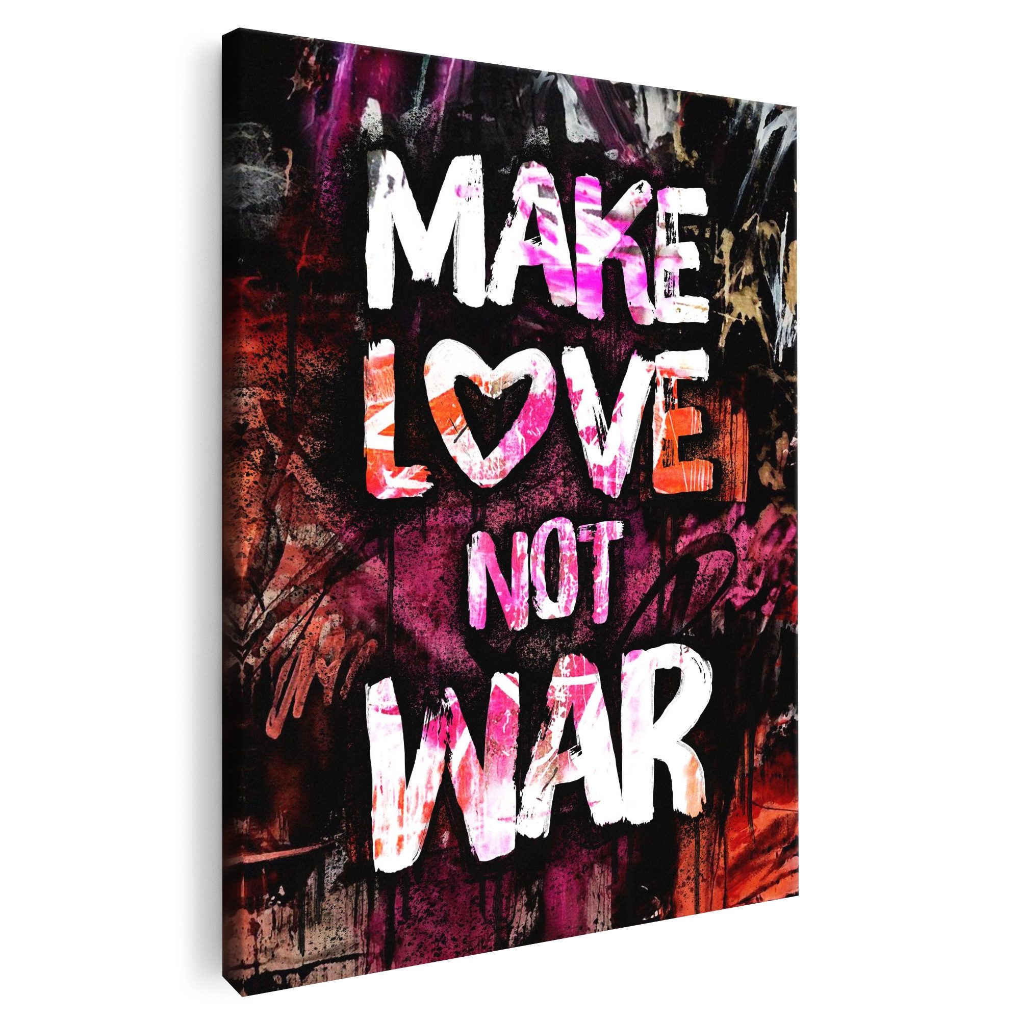Artmazing Leinwandbild Make Love Not War, Make Love Not War, gesp. auf FSC Echtholz-Keilrahmen, in versch. Größen