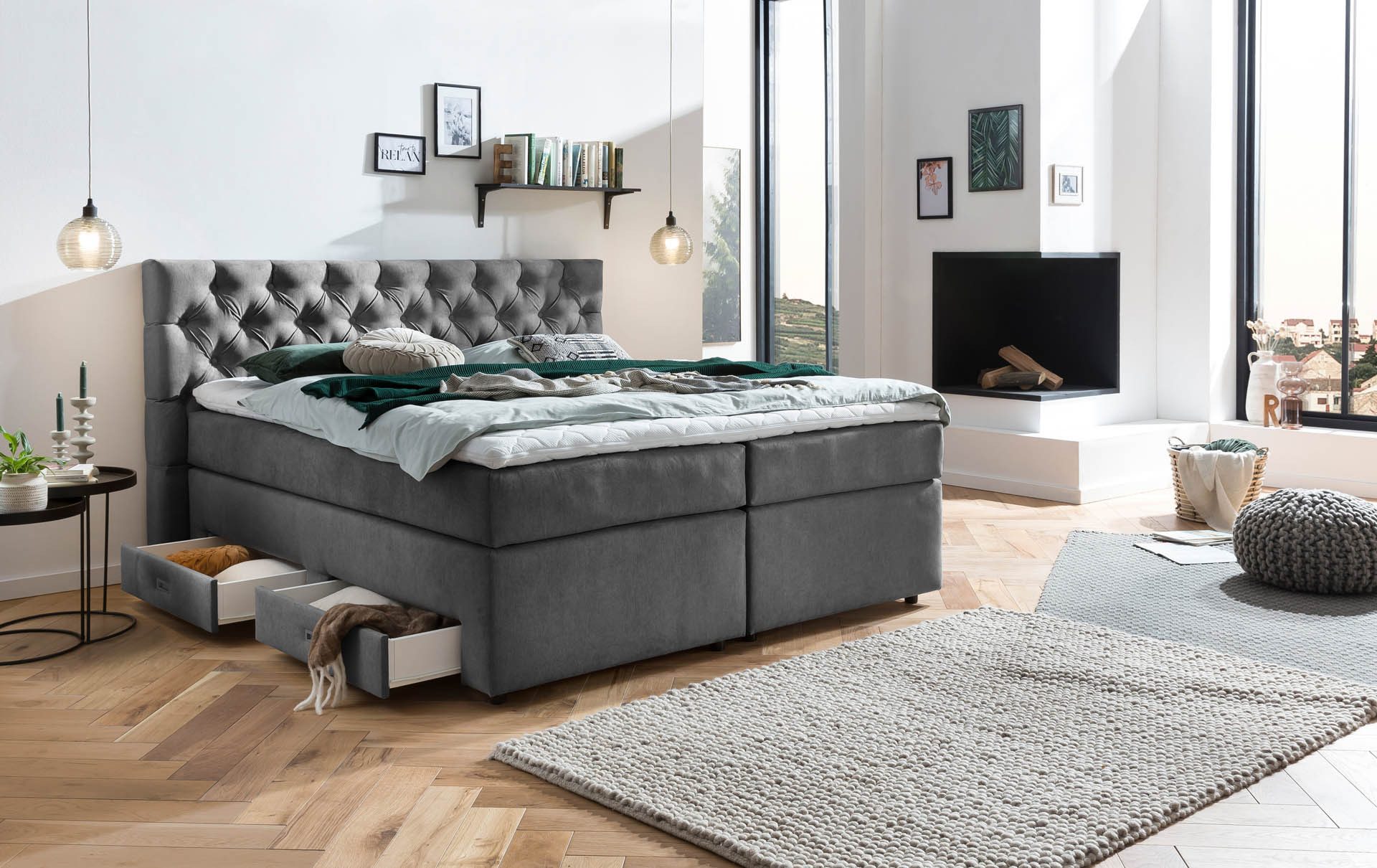 Belanoti Boxspringbett Lara (Boxspringbett 160x200 mit günstig online kaufen