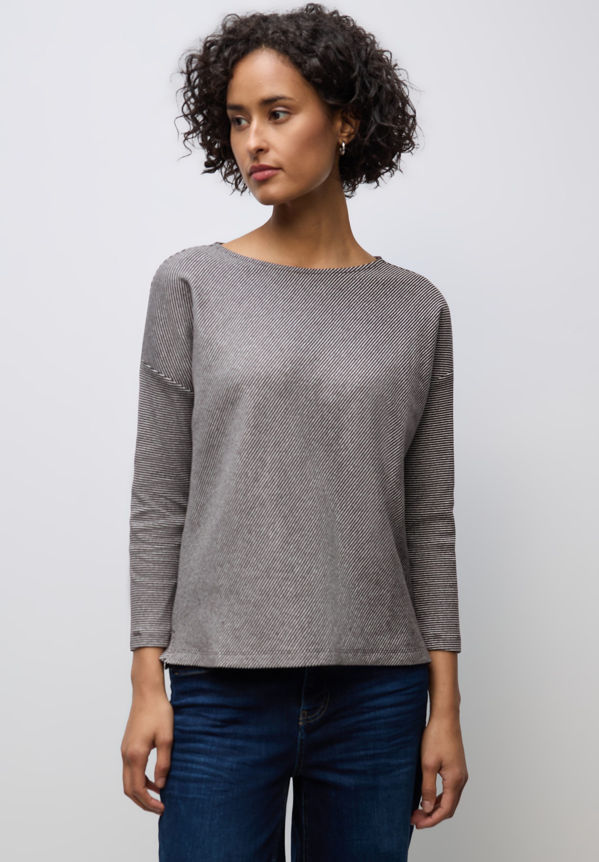 STREET ONE 3/4-Arm-Shirt aus Baumwolle mit günstig online kaufen