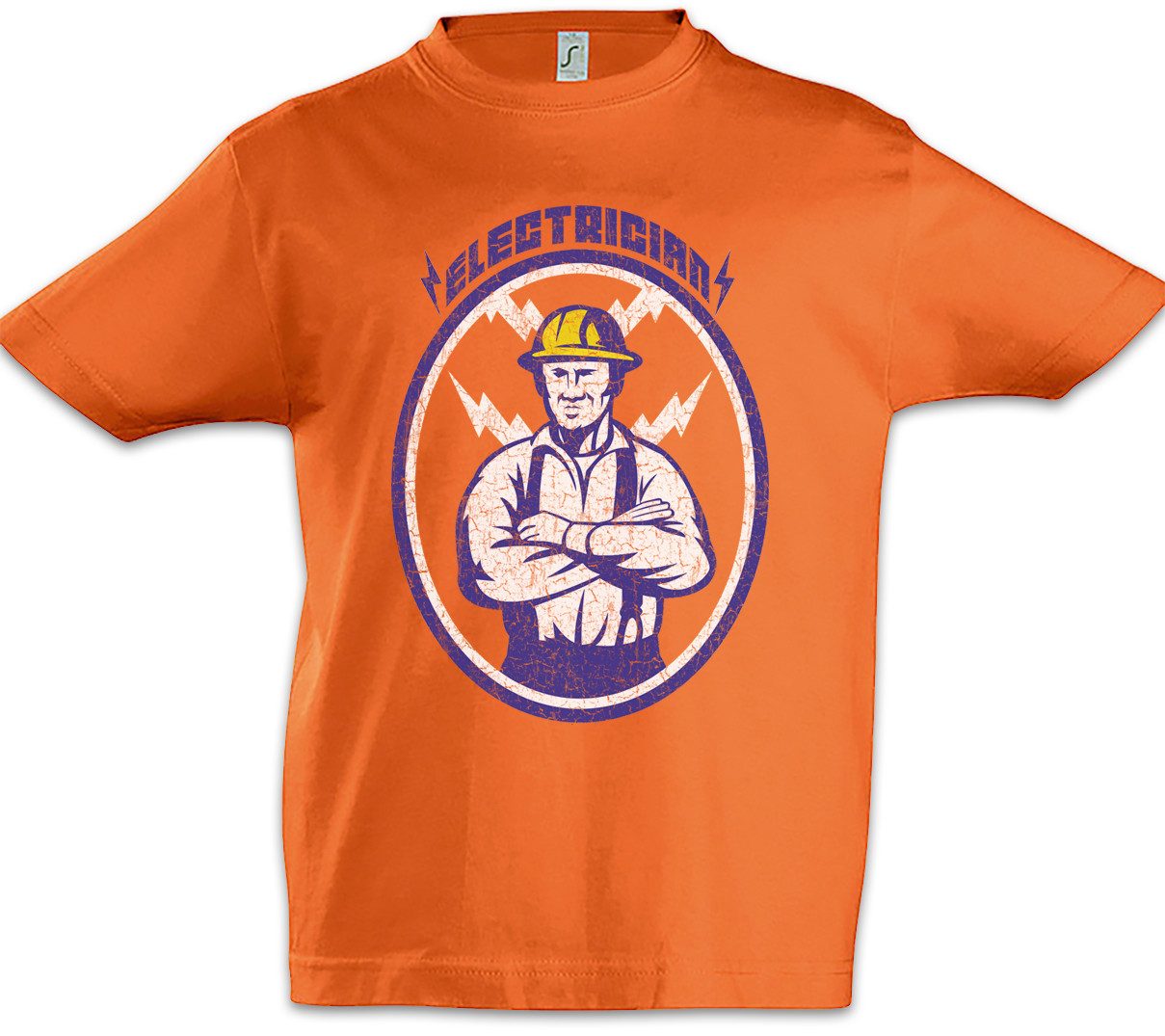 Print-Shirt Electrician IV Kinder T-Shirt Elektriker Meister Beruf Handwerk