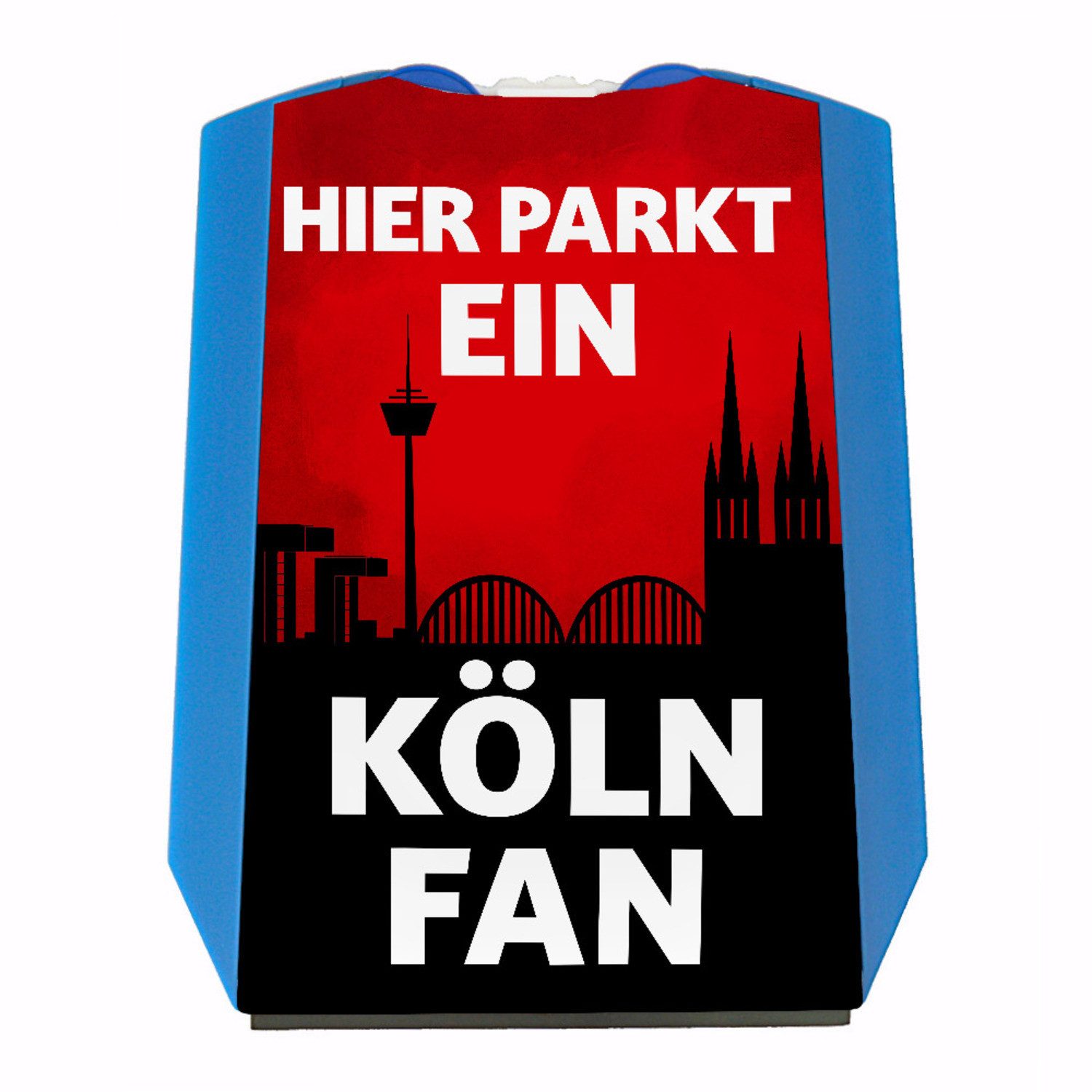 Parkscheibe Hier parkt ein Köln Fan Parkscheibe in Vereinsfarben