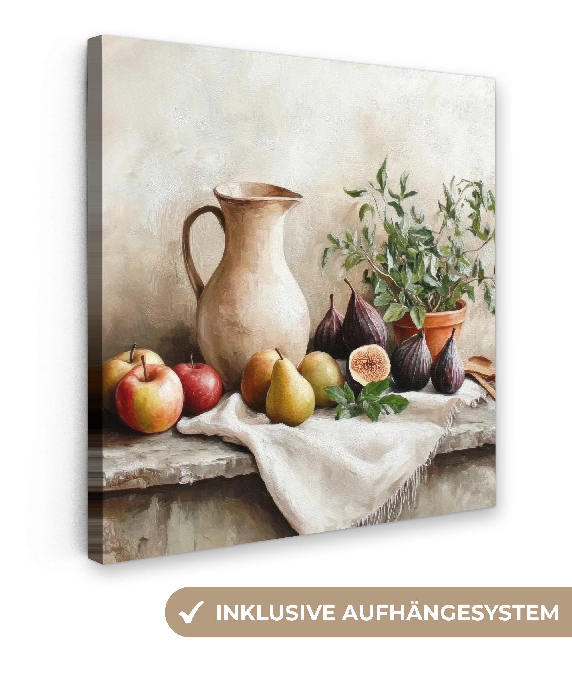 OneMillionCanvasses® Leinwandbild Obst - Kräuter - Ländlich, Fotodruck (1 S günstig online kaufen