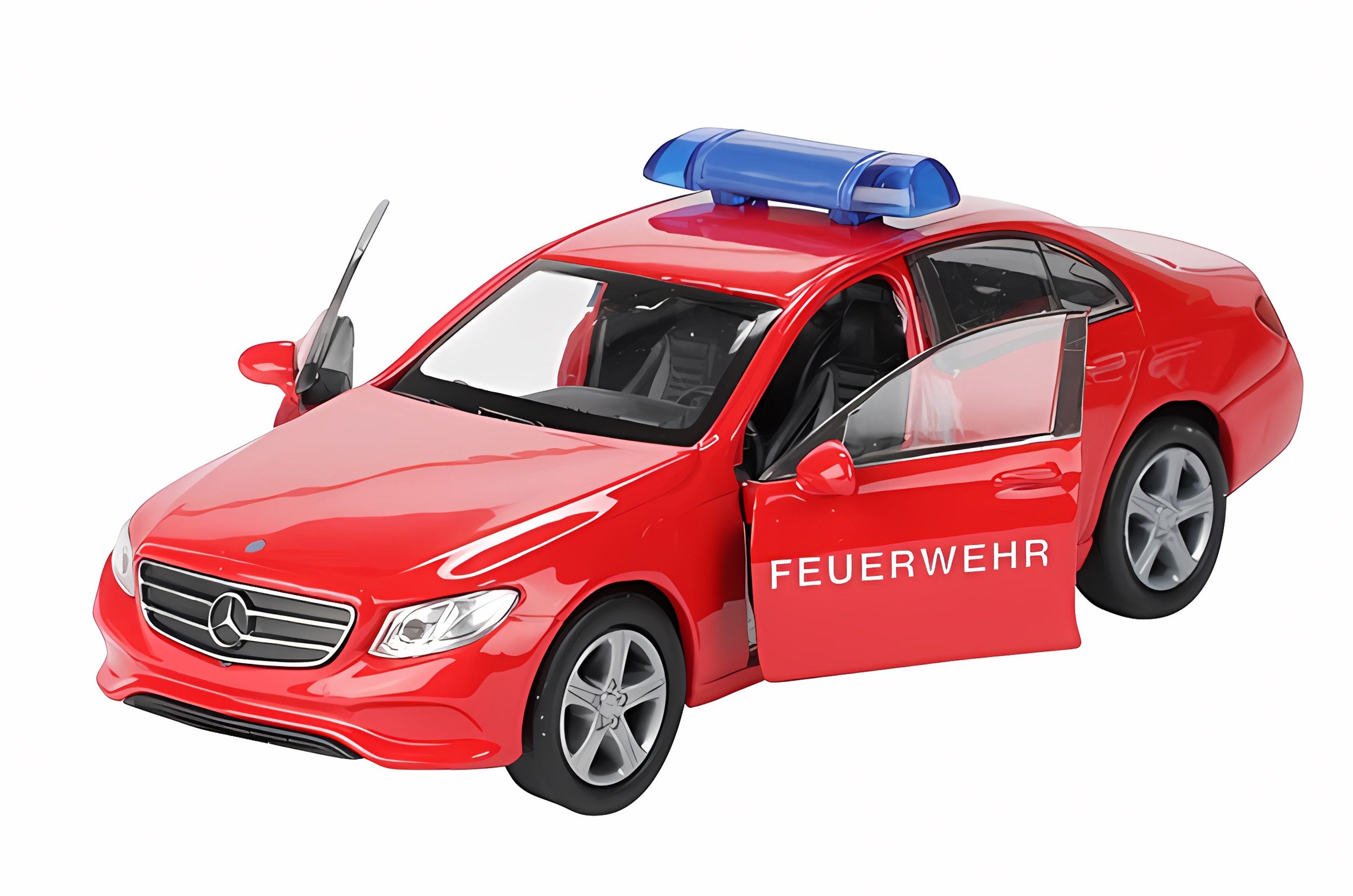 Welly Modellauto Mercedes Benz E-Klass 12cm aus Metall Modellauto 83 (Feuerwehr), mit Rückzugmotor Modell Auto Dienstwagen Игрушкиauto Feuerwehrauto
