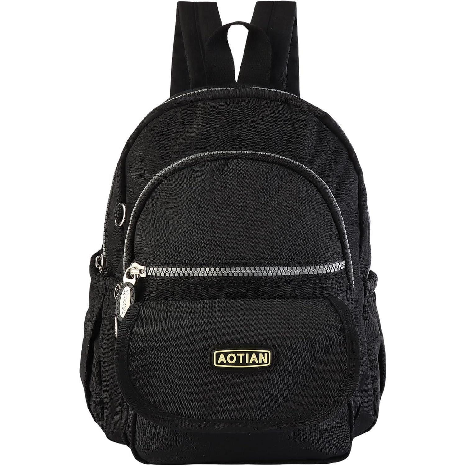 Minirucksack Rucksack Mädchen Damen Daypack 7 Liter Leichtgewicht Mini Schwarz
