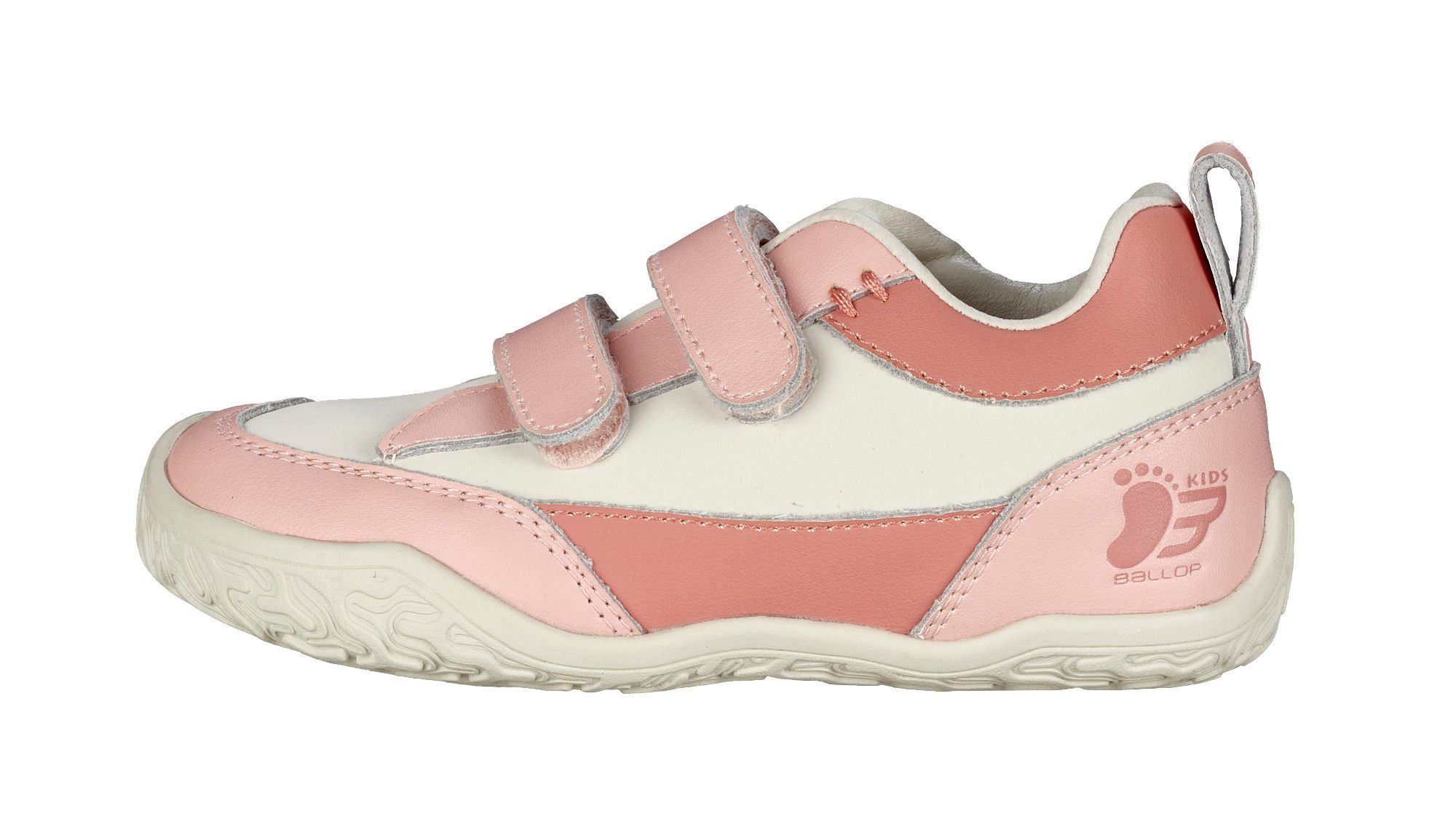 Ballop Sneaker Tenui (flexible Sohle, Klettverschluss) pink Kinder Barfußschuh