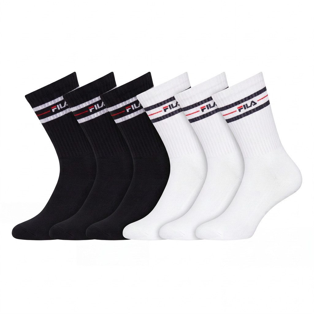 Fila Socken UNISEX LIFESTYLE PLAIN SOCKS (6 Paar) mit eingestricktem Logo
