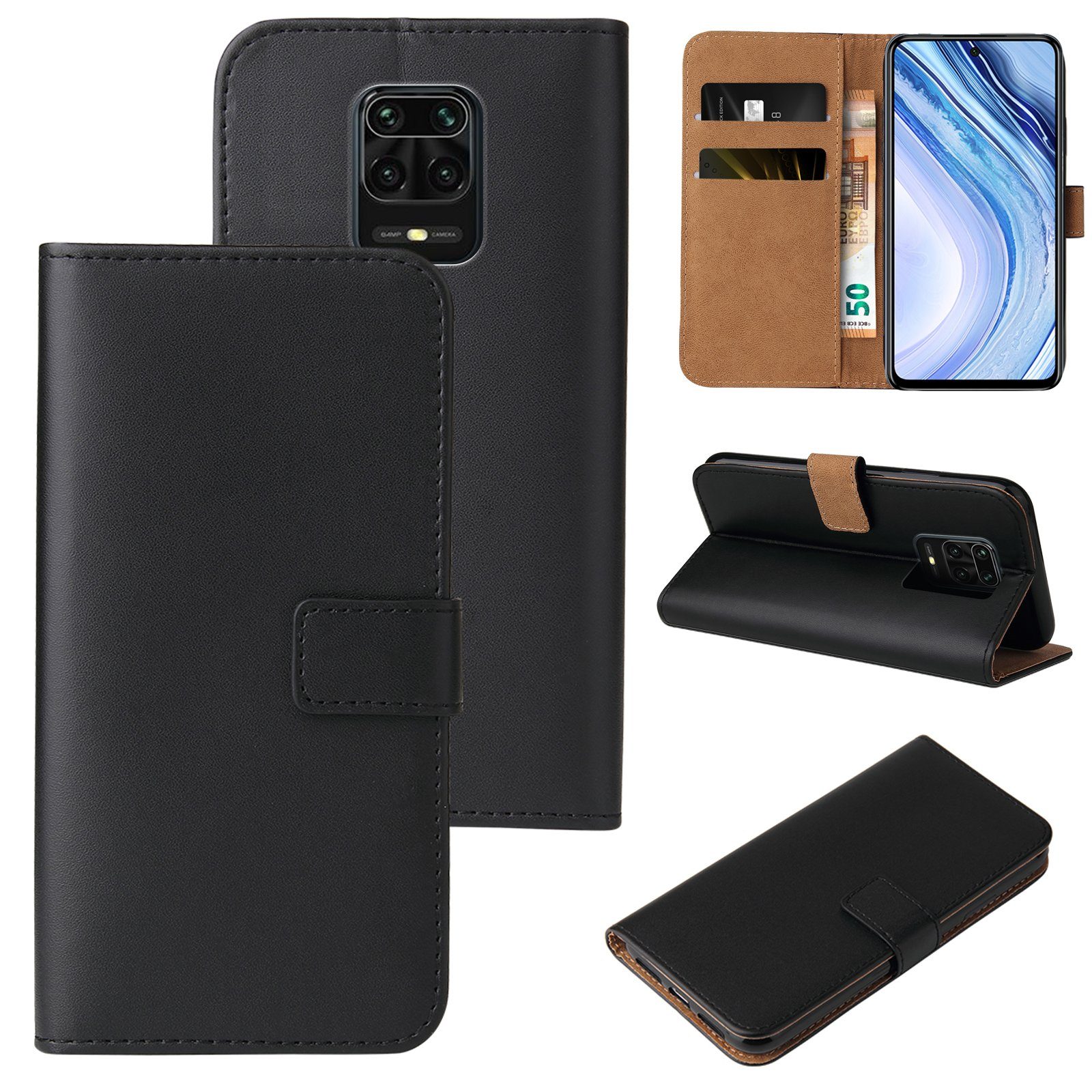 Tec-Expert Handyhülle Klapp Hülle für Xiaomi Redmi Note 9 Pro 6.67 Zoll, 6.67, Flip Case für Xiaomi Redmi Note 9 Pro