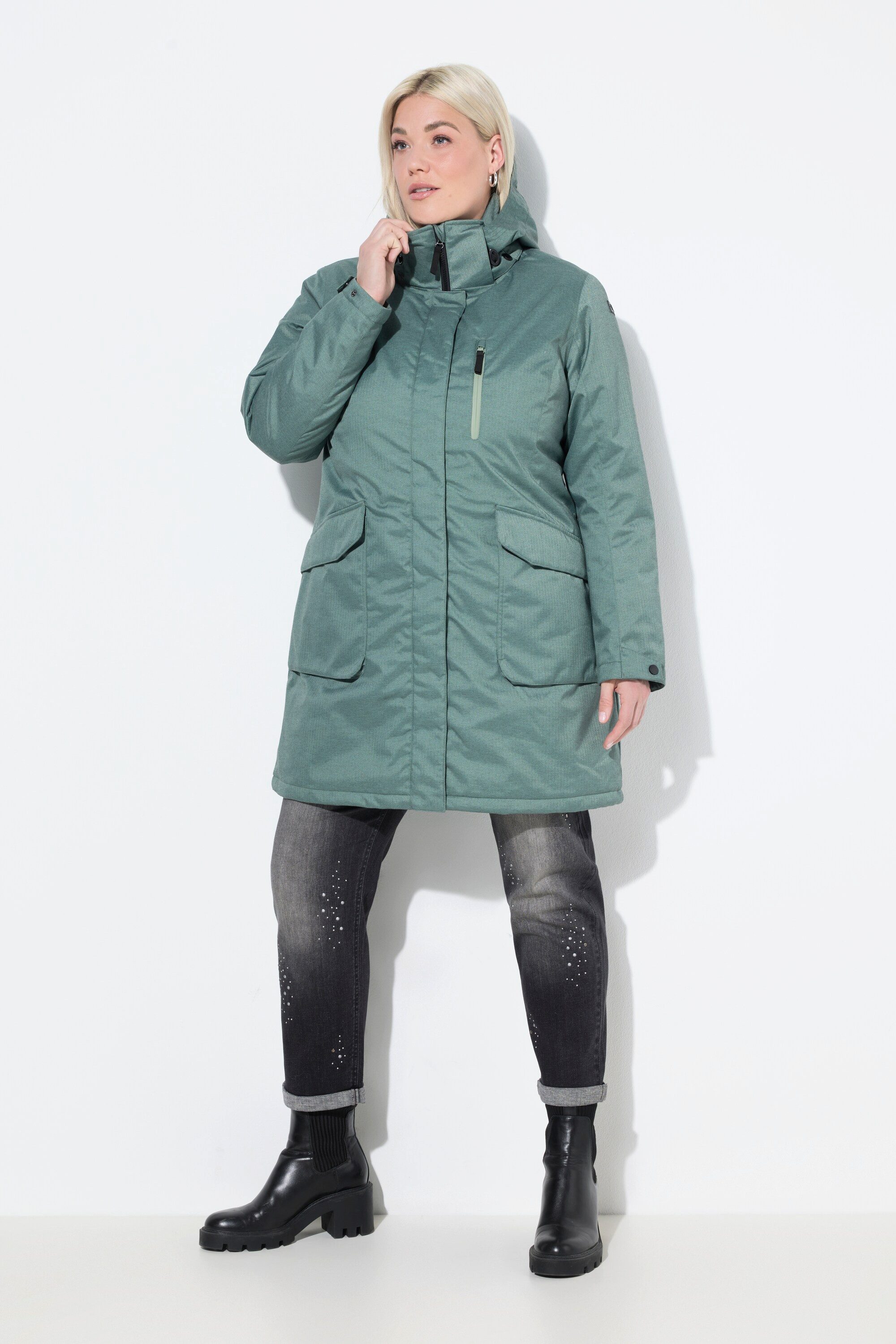 Ulla Popken Parka HYPRAR Outdoor-Parka wasserdicht Kapuze wattiert günstig online kaufen