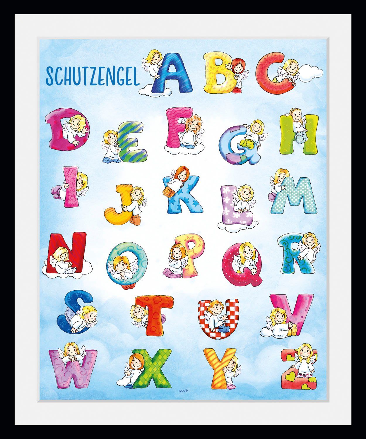 queence Bild Schutzengel ABC, Buchstaben (1 St) | Kunstdrucke