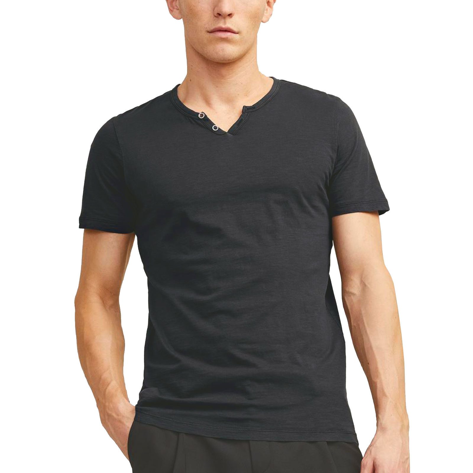 Jack & Jones T-Shirt 3er Pack Shirts mit Splitneck-Ausschnitt und zwei Deko günstig online kaufen