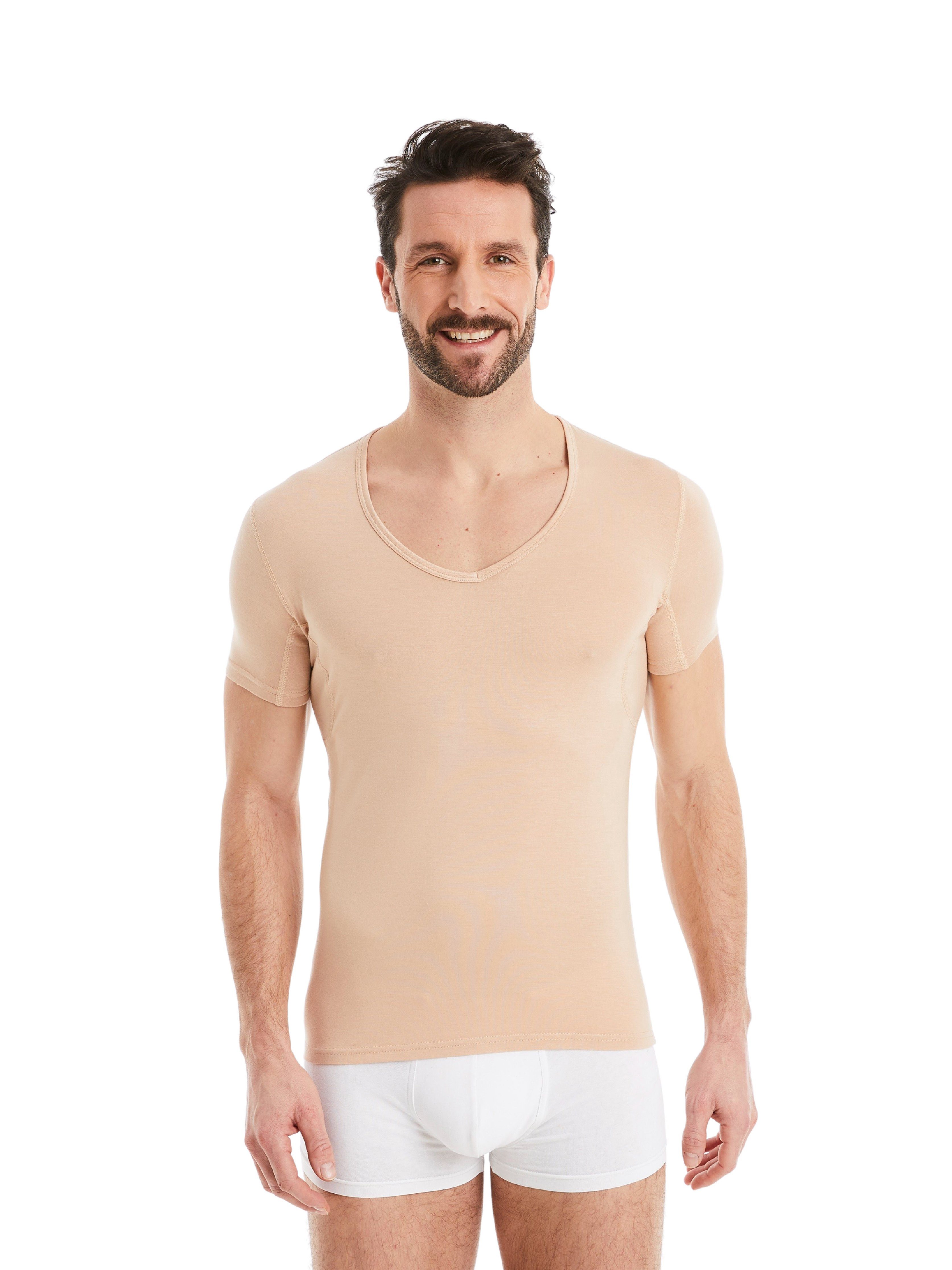 FINN Design Funktionsunterhemd Funktionsunterhemd Herren mit Einsätzen Reduziert Schweißflecken, garantierte Wirkung Light-Beige