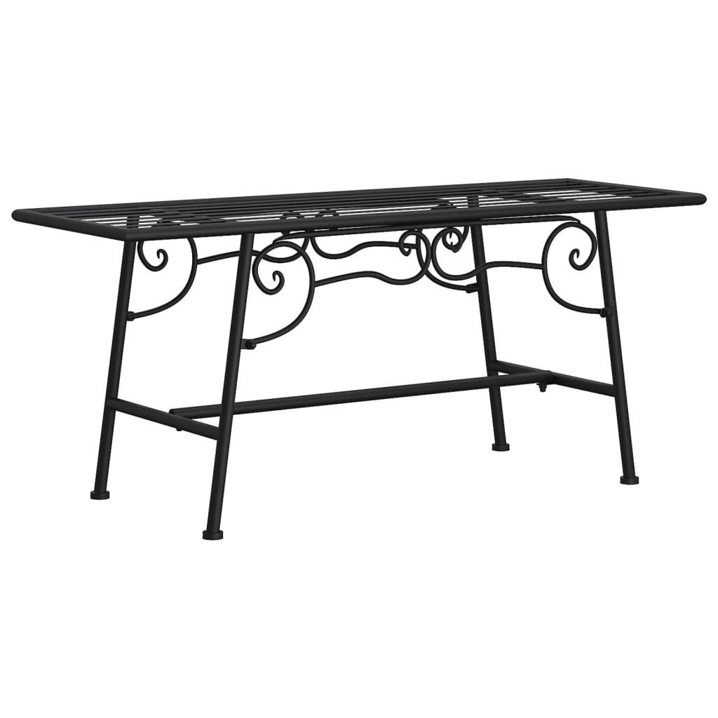 Gartenbank Baumbank 110 cm Schwarz Stahl