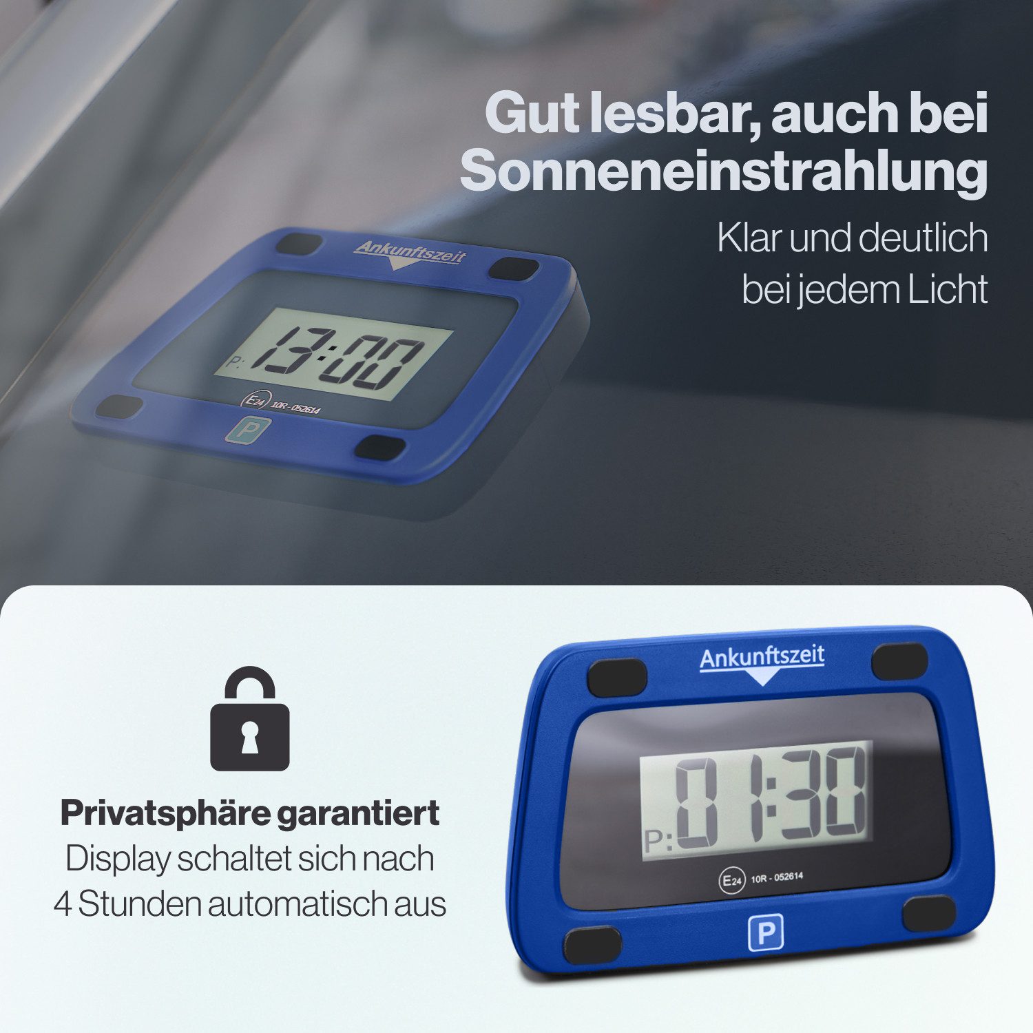 Parkwächter elektronische Parkscheibe Parkwächter Digitale Parkscheibe V0 abnehmbar entspricht StVo
