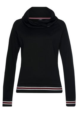 H.I.S Sweatshirt mit geringelte Rippbündchen, Loungewear, Loungeanzug