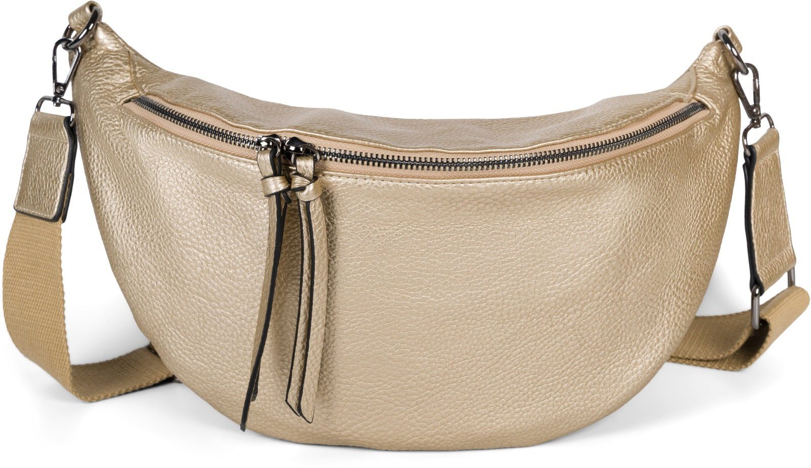 styleBREAKER Umhängetasche (1-tlg), Halbmond Crossbody Bag Uni