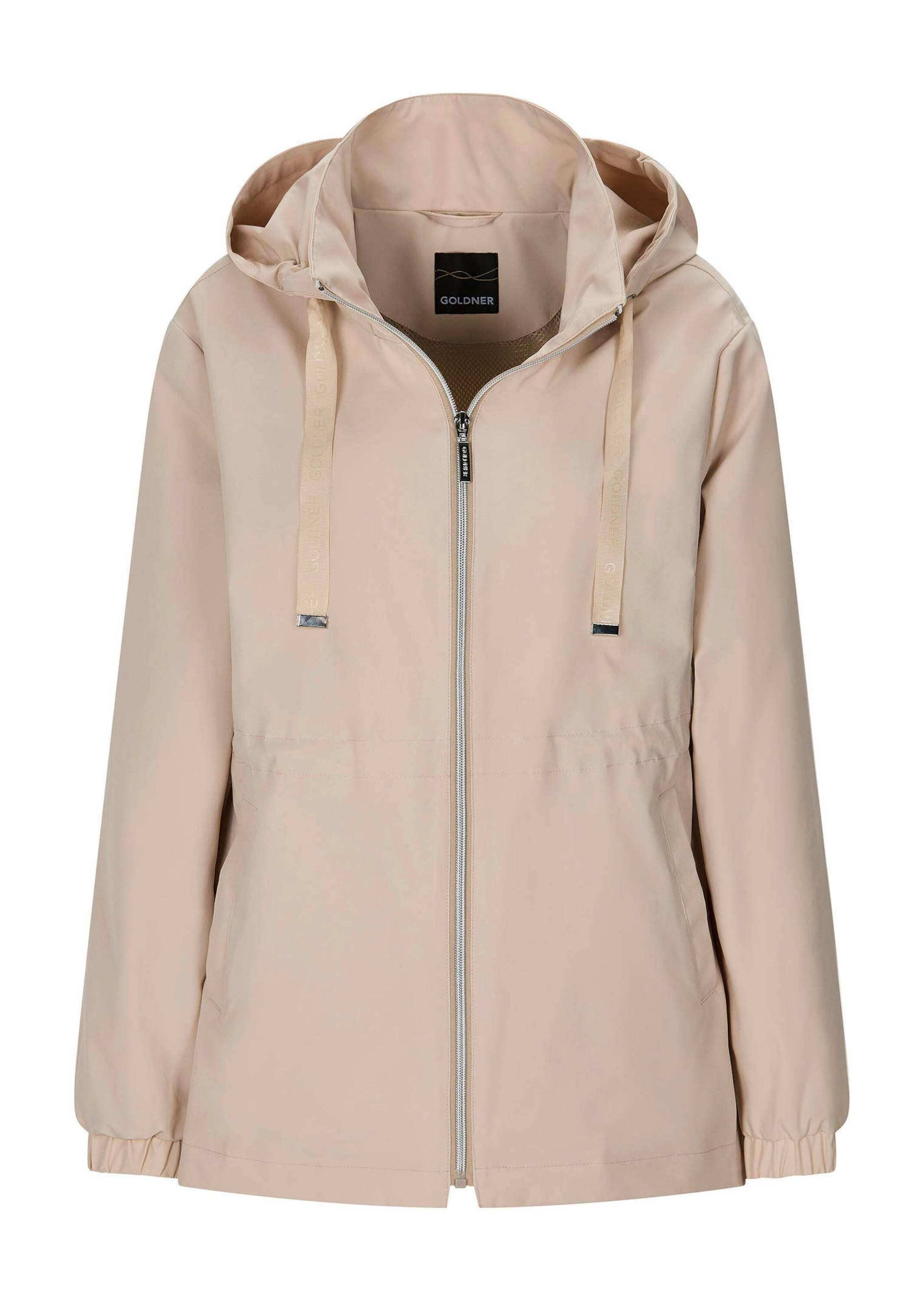 GOLDNER Jerseyblazer Kurzgröße: Freizeitjacke mit Kapuze Kapuzenjacke mit Stehkragen, Taschen, Reißverschluss und Langarm