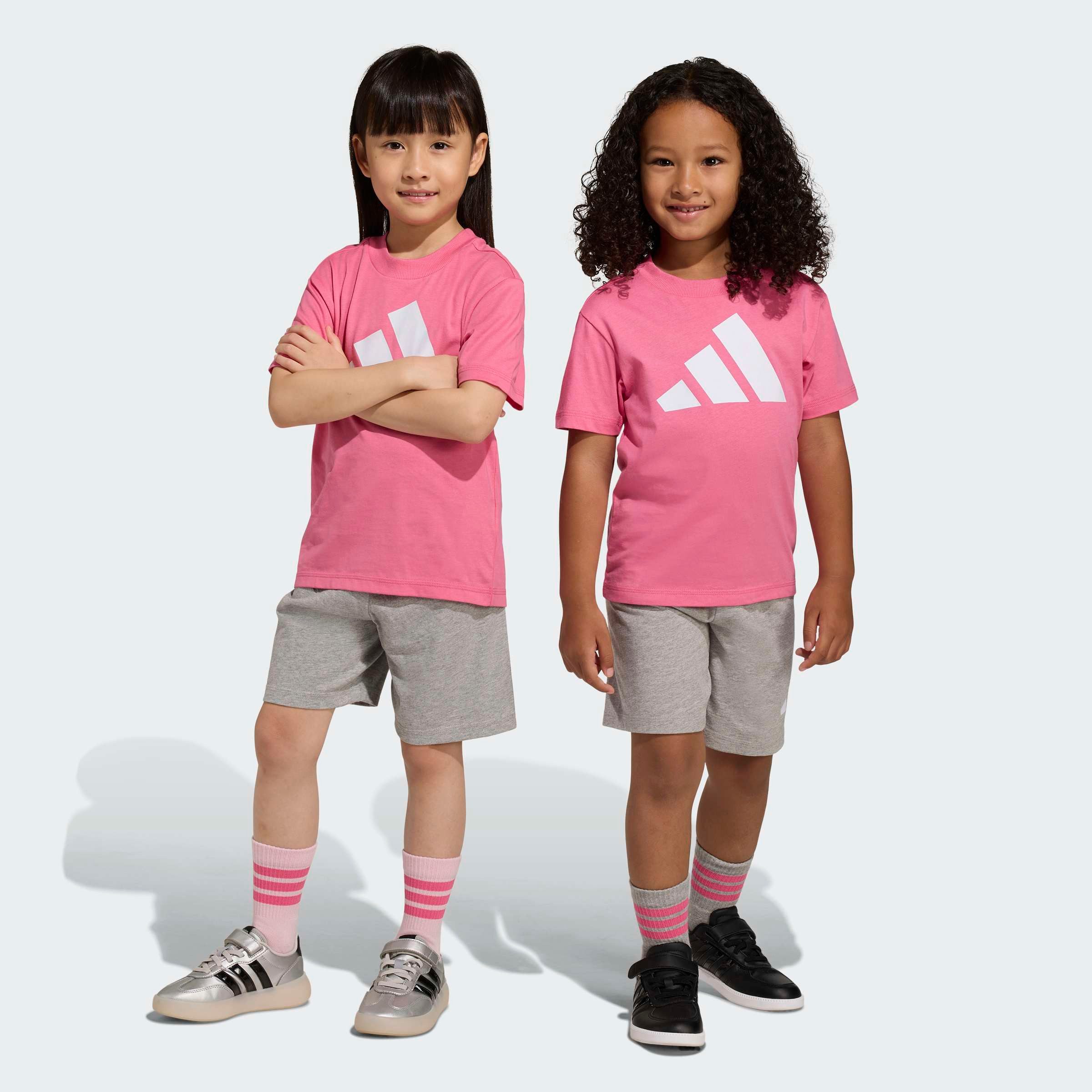 adidas Sportswear Trainingsanzug ESSENTIALS KIDS -SET (2-tlg), für Kinder, zweiteilig, aus Baumwolle